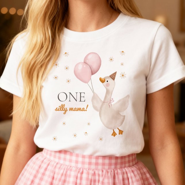 One Silly Mama Goose Spring Party Farm Birthday Tri-Blend Shirt (Von Creator hochgeladen)