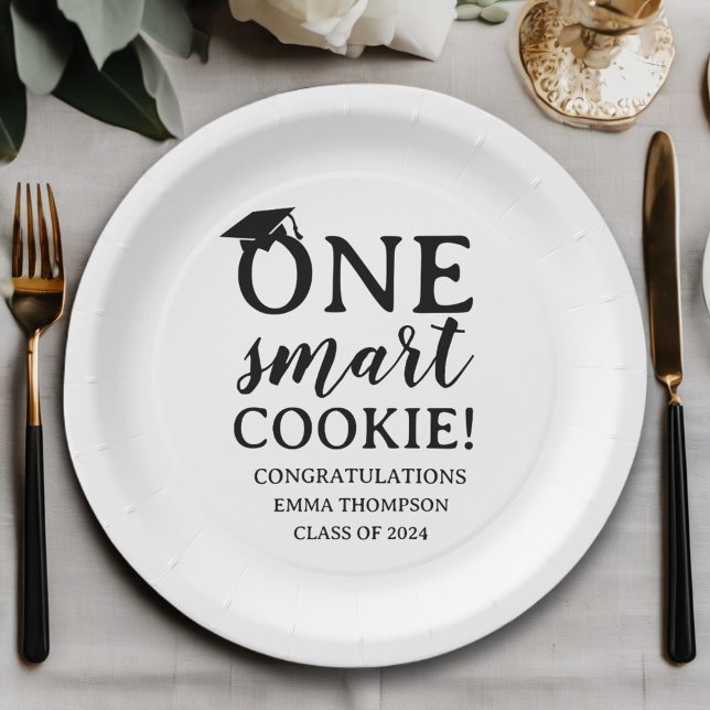 One Smart Cookie Class of 2024 Abschluss Pappteller (Von Creator hochgeladen)