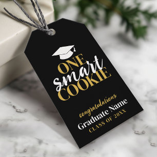 One Smart Cookie - Moderner Black Gold Abschluss Geschenkanhänger
