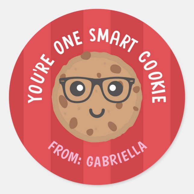 One Smart Cookie Valentine's Day Sticker (Vorderseite)