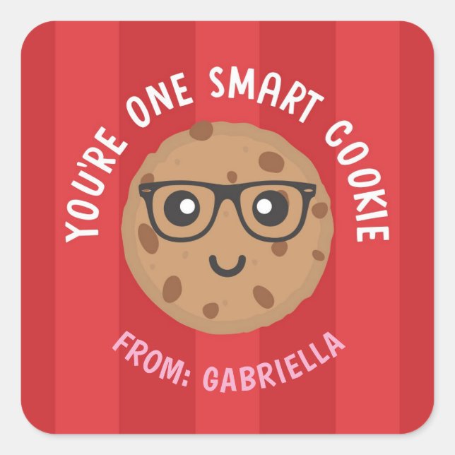 One Smart Cookie Valentine's Day Sticker (Vorderseite)