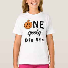 One Spooky Big Sis Halloween Matching Family T-Shirt