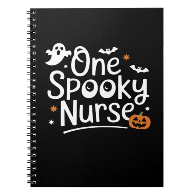 One Spooky Nurse Funny Ghost Nurse Halloween Essen Notizblock (Vorderseite)