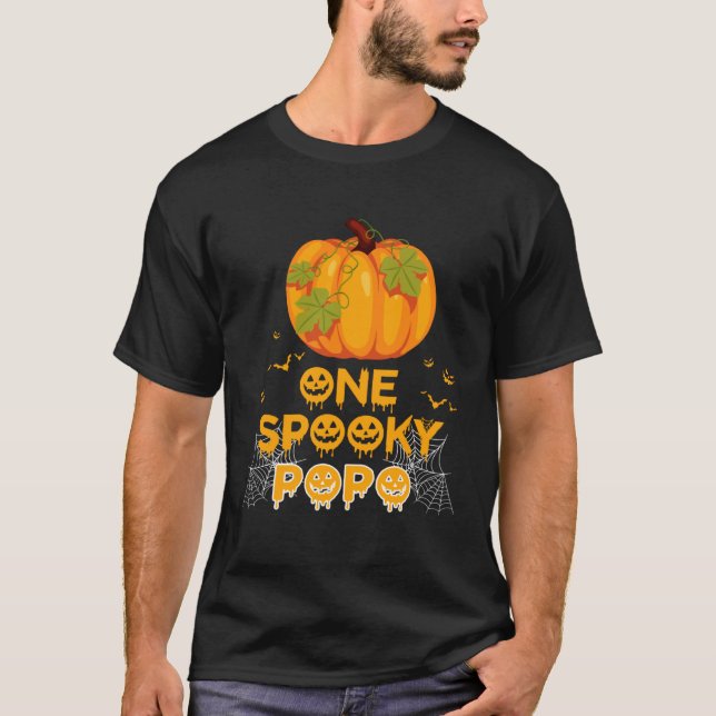 One Spooky Popo  Dad Family Halloween Matching T-Shirt (Vorderseite)
