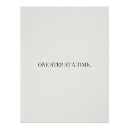 one step at a time poster, encouragement wall art, poster