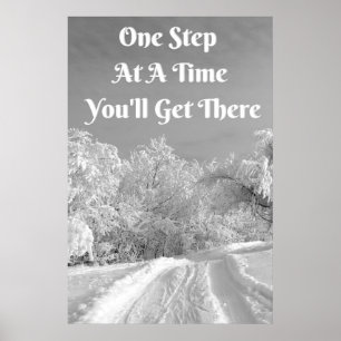 "One Step" Inspiration Wall Art Poster