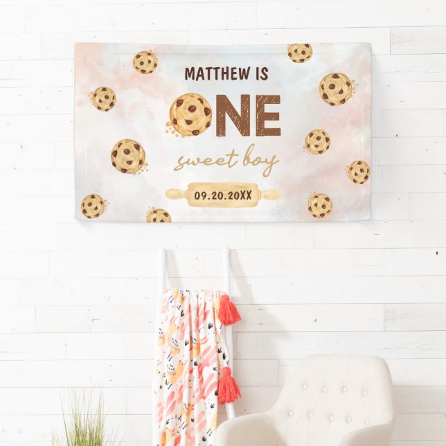 One Sweet Cookie Erste Geburtstagsparty Banner (Insitu)