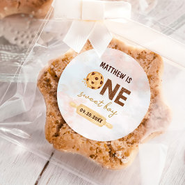 One Sweet Cookie Erste Geburtstagsparty Runder Aufkleber