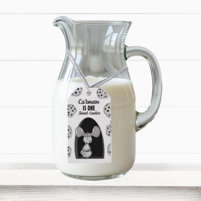 One Sweet Cookie Mouse First Birthday Geschenkanhänger (Von Creator hochgeladen)