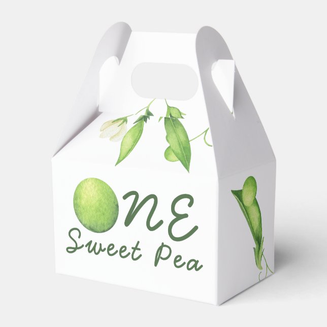 One Sweet Pea First Birthday Geschenkschachtel (Vorderseite)