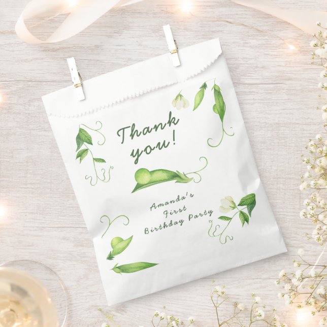 One Sweet Pea First Birthday Geschenktütchen (Ausgeschnitten)