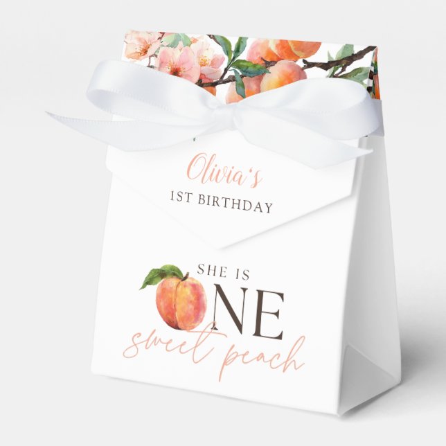 One Sweet Peach 1. Geburtstag  Geschenkschachtel (Vorderseite)