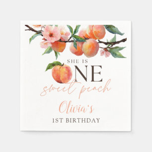 One Sweet Peach 1. Geburtstag Serviette