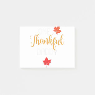 One Thankful Daddy Erntedank Day Family Matchin Post-it Klebezettel