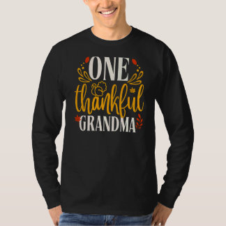 One Thankful Grandma Thanksgiving Day 2022 Family T-Shirt