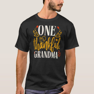 One Thankful Grandma Thanksgiving Day 2022 Family T-Shirt