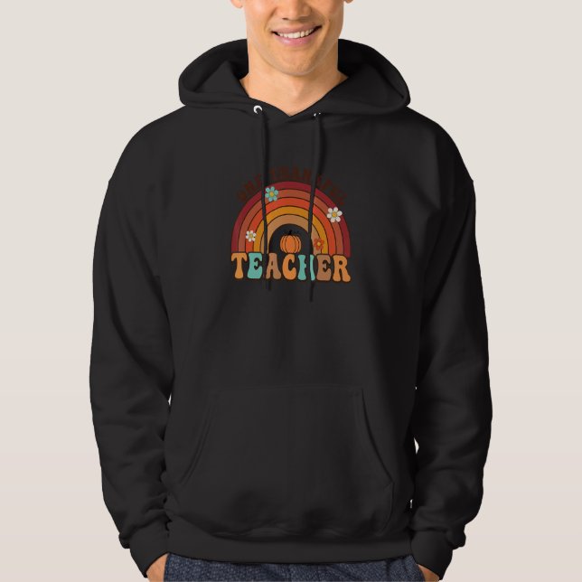 One Thankful Kindergarten Teacher Thanksgiving Rai Hoodie (Vorderseite)