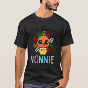 One Thankful Nonnie Türkei Familie Danksagungen T-Shirt