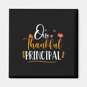 One Thankful School Principal Fall Erntedank Magnet