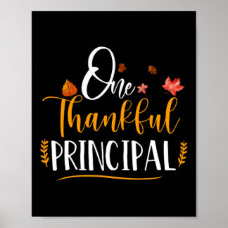 One Thankful School Principal Fall Erntedank Poster
