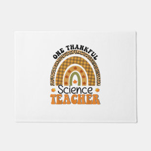 One Thankful Science Teacher Groovy Erntedank R Fußmatte