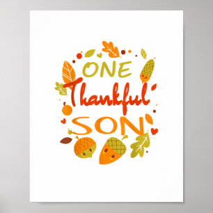 One Thankful Son Shirt Family Erntedank 2021 ma Poster