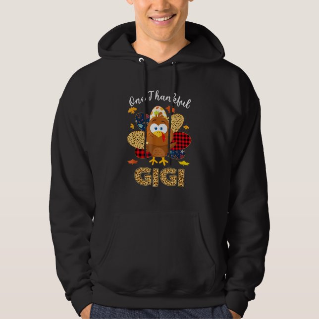 One Thankgivings Gigi Turkey Leopart Thankgivings Hoodie (Vorderseite)