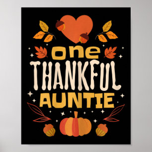 One Thanktie Fall Erntedank Tante Poster