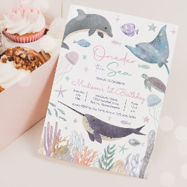 One-the-Sea Dolphin Sea Life 1. Geburtstag Einladung