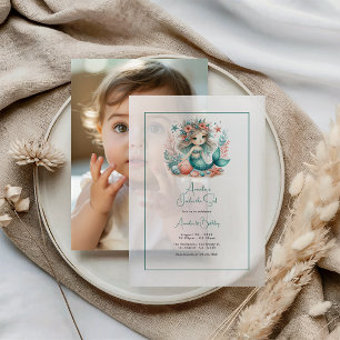 "One-the-Sea" Vellum Mermaid Erster Geburtstag