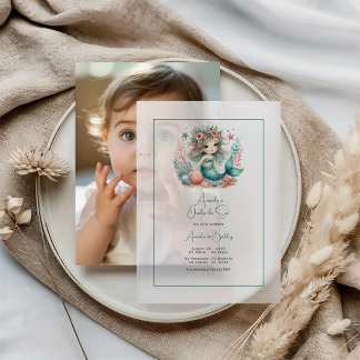 "One-the-Sea" Vellum Mermaid Erster Geburtstag