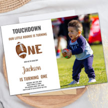 One Touchdown Football Birthday Einladungen Foto