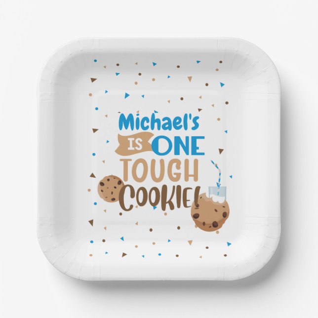One Tough cookie Birthday Paper Plates Pappteller (Vorderseite)