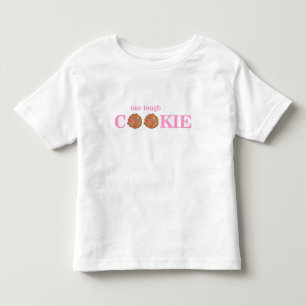 One Tough Cookie Kleinkind Jersey T - Shirt PINK