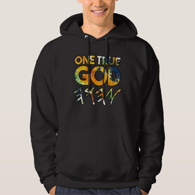 One True God Yhwh Hebrew Hoodie (Vorderseite)