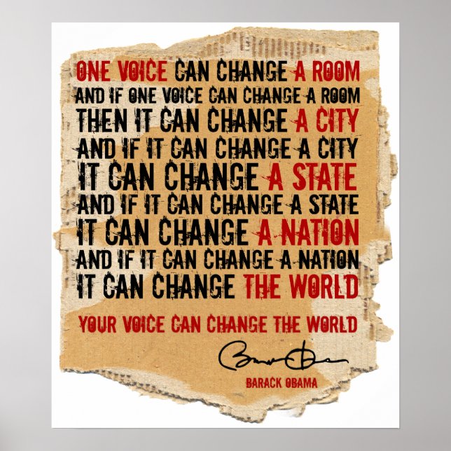 ONE VOICE poster Wbkgrnd (Vorne)