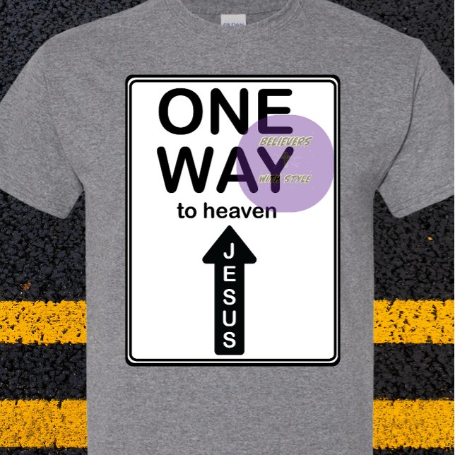 One Way - Jesus - Verkehrszeichen - Christlich T-Shirt (Von Creator hochgeladen)