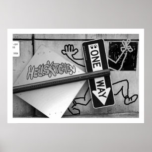 "One Way" nach Hell's Kitchen New York City Poster