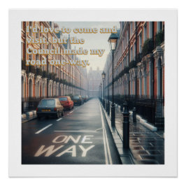 One Way Street Tapestry Poster