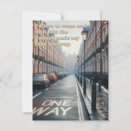 One Way Street Tapestry Postkarte