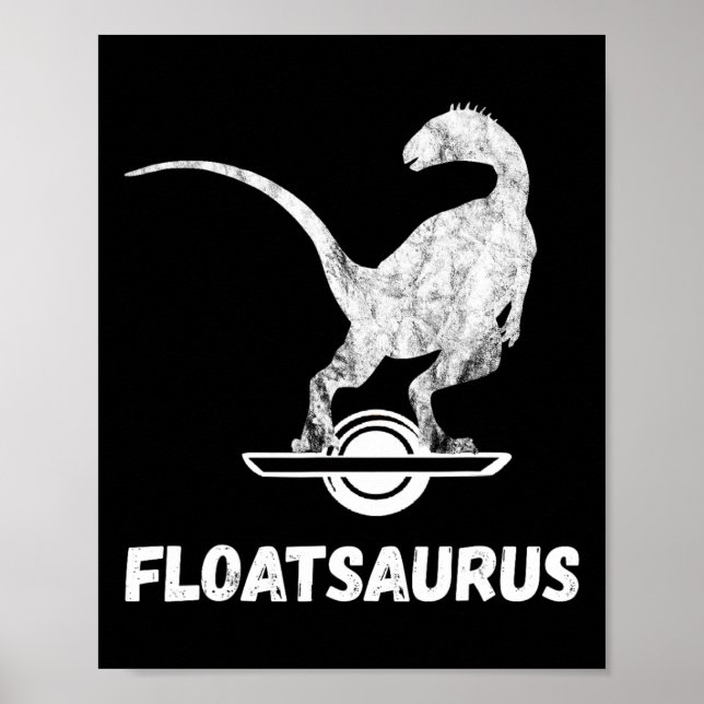 One Wheel Retro Electric Skateboard Float Brachios Poster (Vorne)