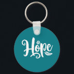 One Word That Say Hope Cursive Calligraphy Schlüsselanhänger<br><div class="desc">Hope. Inspirational and motivational quote and saying design with positive message and uplifting life slogan. Cool typography art merchandise for those looking for one word that defines your attitude and good vibe. Perfect for those who love funny sarcastic quote, witty humor, sassy attitude and sarcasm. Great Christmas gift and birthday...</div>