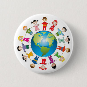 One World Button Button Unity Happy Children