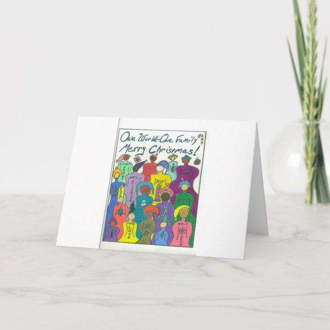 One World Christmas Card Einladung (Vorderseite)