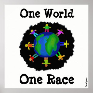 One World, One Race Poster