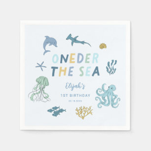 ONEder Sea Boy Birthday Party Serviette