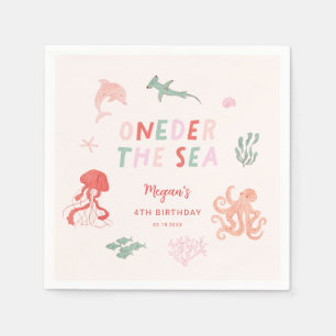 ONEder Sea Girl Birthday Party Serviette