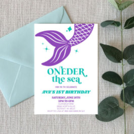 ONEder Sea Mermaid 1. Geburtstagsparty Einladung