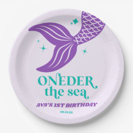 ONEder Sea Mermaid 1. Geburtstagsparty Pappteller
