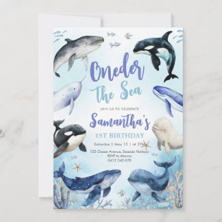 Oneder The Sea 1st Birthday Invitation Einladung